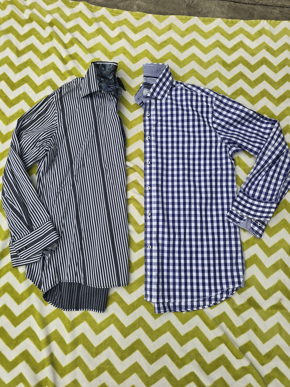 David Smith Men's Button Down Dress Shirts Size Large
